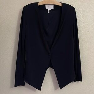 BCBGeneration Womens Black Single Button Asymmetrical Blazer S Small